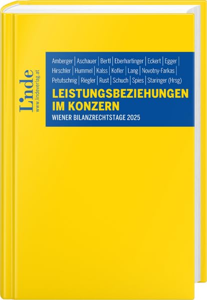 Leistungsbeziehungen im Konzern: Wiener Bilanzrechtstage 2025 Law