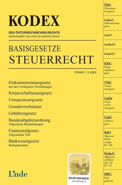 KODEX Basisgesetze Steuerrecht (Kodex des Österreichischen Rechts) Law