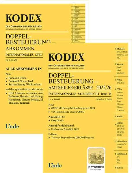 KODEX Doppelbesteuerung 2025/26: Internationales Steuerrecht, Band Ia + Ib (Kodex Internationales Steuerrecht) Law