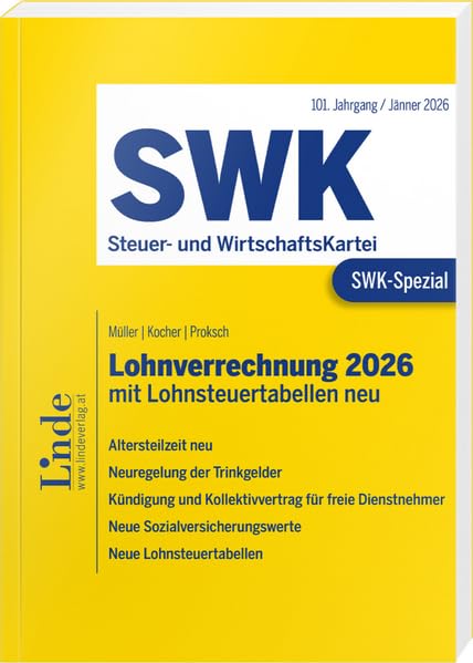 SWK-Spezial Lohnverrechnung 2026: mit Lohnsteuertabellen neu Law
