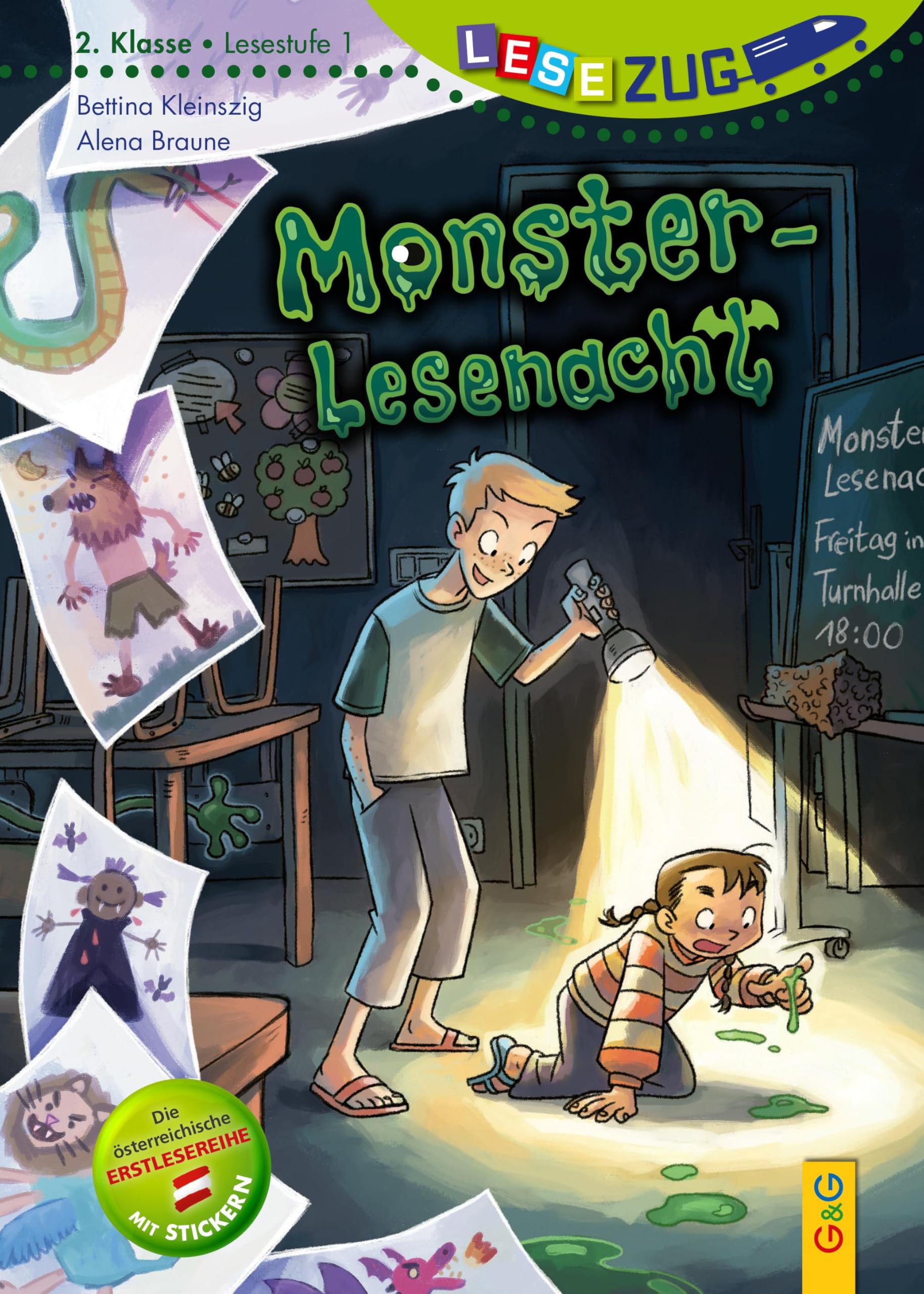 LESEZUG/2. Klasse - Lesestufe 1: Monster-Lesenacht Novels & Short Stories