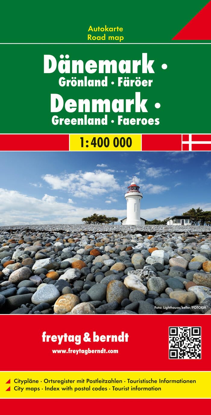 Dänemark, Grönland, Färöer 1 : 400 000. Autokarte Leisure, Home & Garden