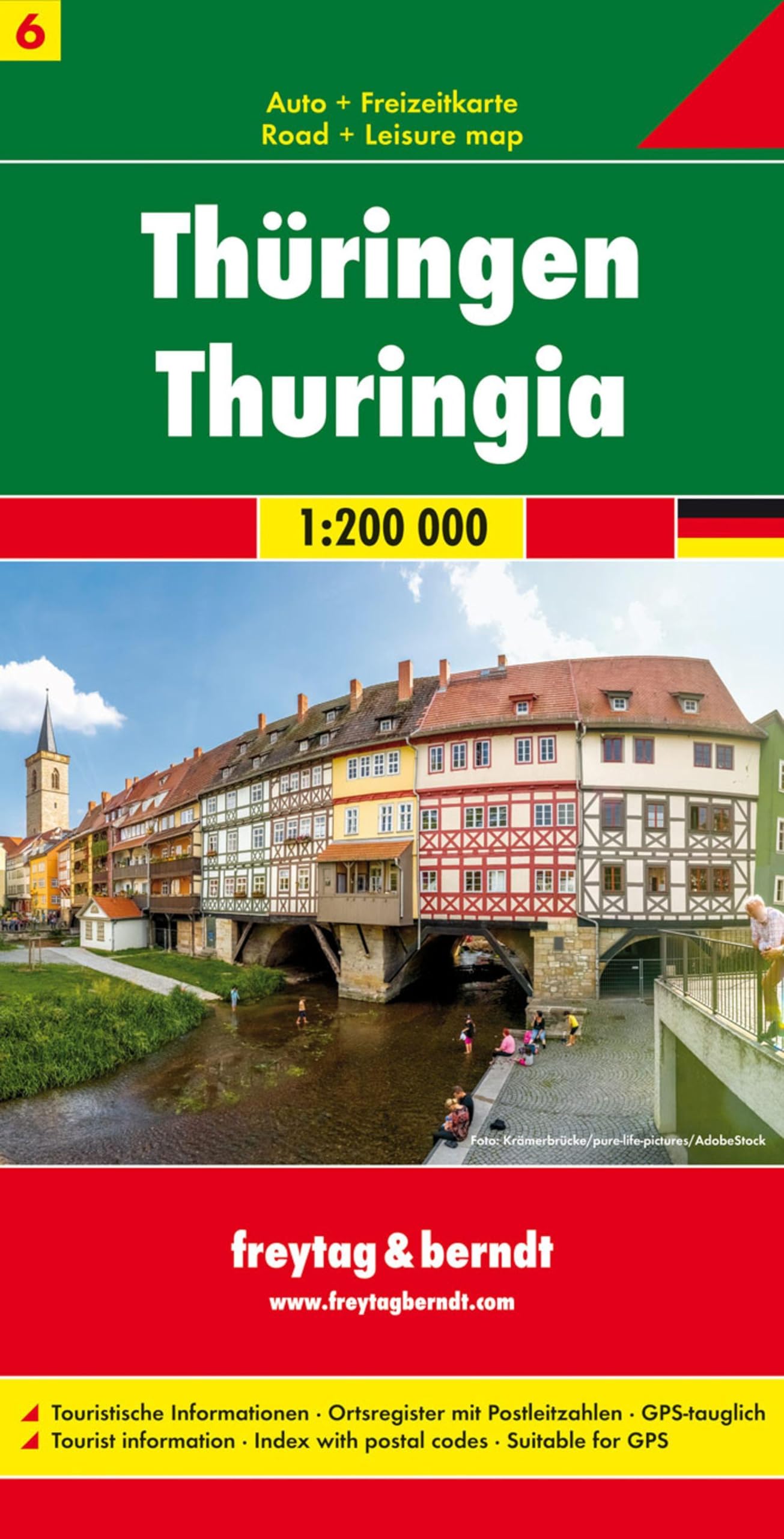 Thüringen, Autokarte 1:200.000 Leisure, Home & Garden