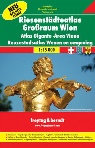 Riesenstädteatlas Großraum Wien: 1:15000. Wien mit GPS-Netz (freytag & berndt Stadtplan) Leisure, Home & Garden