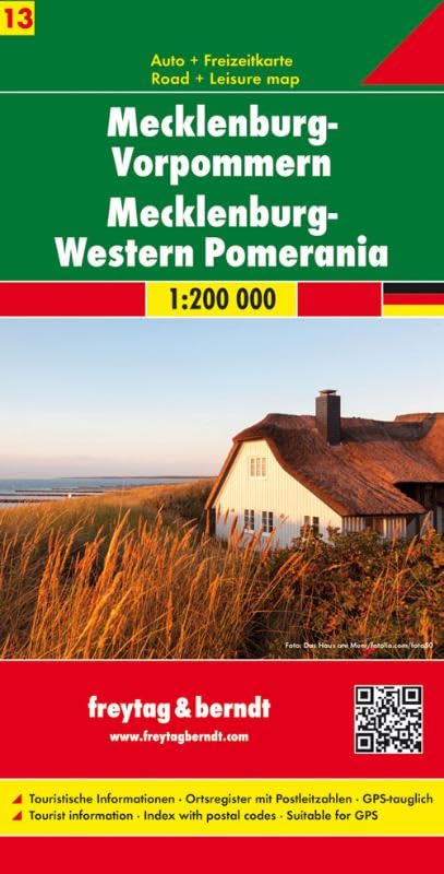 Mecklenburg-Vorpommern, Autokarte 1:200.000 Leisure, Home & Garden