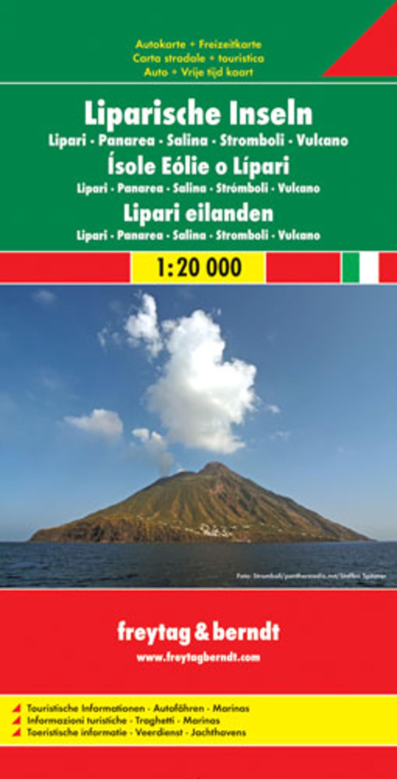 freytag & berndt Straßenkarte Liparische Inseln - Lipari - Panarea - Salina - Stromboli - Vulcano - Italien Süd 1:20.000 Leisure, Home & Garden