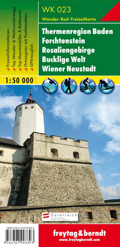 Rosaliengebirge, Hohe Wand, Forchtenstein, Thermenregion, Wiener Neustadt 1 : 50 000. WK 023 Leisure, Home & Garden