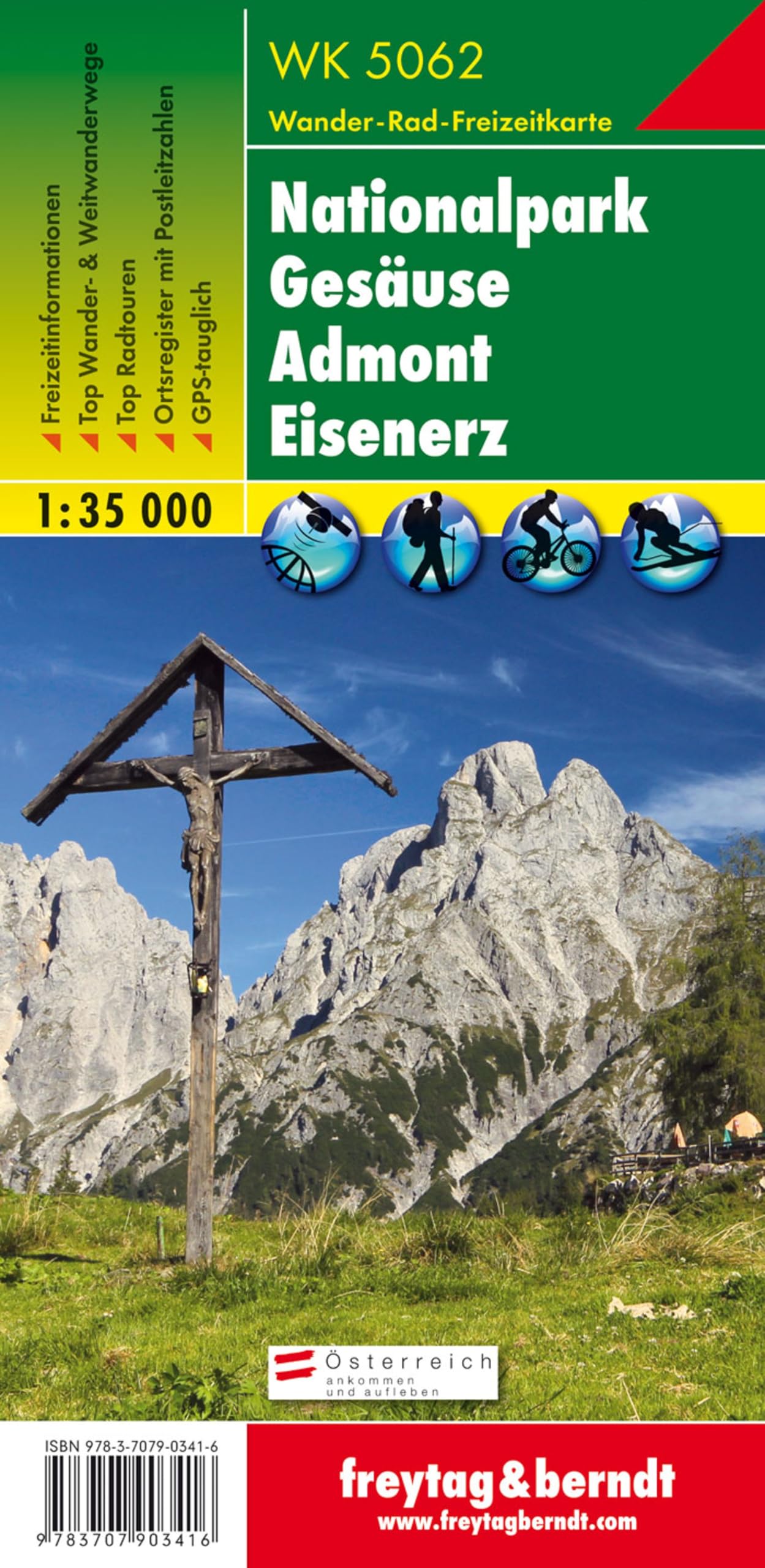freytag & berndt Wanderkarte WK 5062 Nationalpark Gesäuse - Admont - Eisenerz 1:35.000: Serie Wandern + Freizeit spezial. Ortsregister (freytag & berndt Wander-Rad-Freizeitkarten) Leisure, Home & Garden