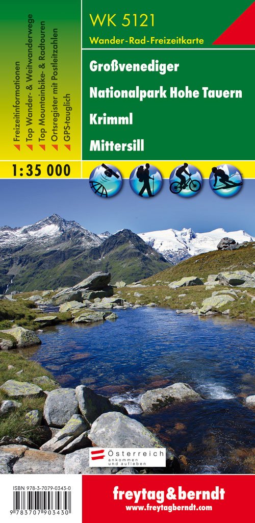 Großvenediger, Nationalpark Hohe Tauern, Krimml, Mittersill 1 : 35 000 book