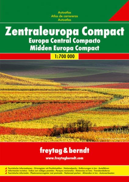 Freytag Berndt Autoatlanten, Zentraleuropa Compact Autoatlas, Weichkartoneinband (A, B, BIH, CH, CZ, D, F-Ost, H, HR, I-Nord, L, NL, PL, SK, SLO) - Maßstab 1:700 000 Leisure, Home & Garden