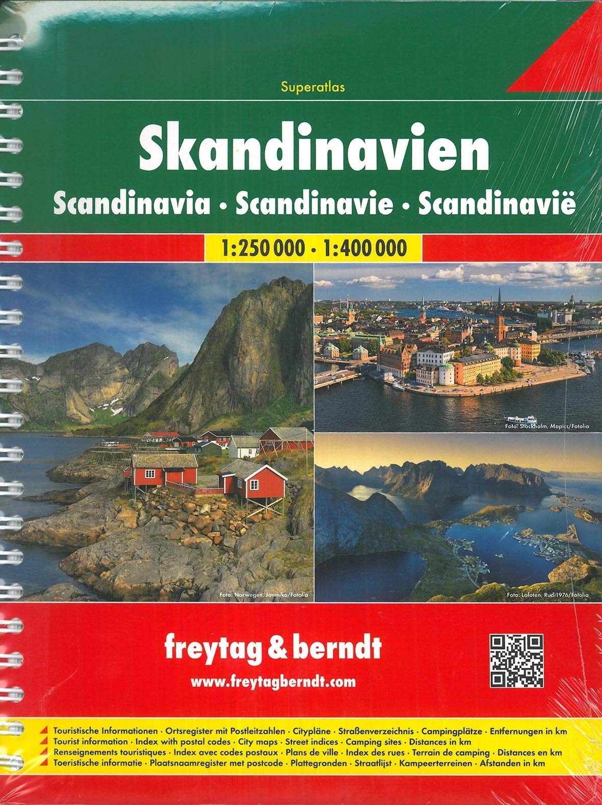 Skandinavien Superatlas 1:250.000 - 1:400.000 Autoatlas Leisure, Home & Garden