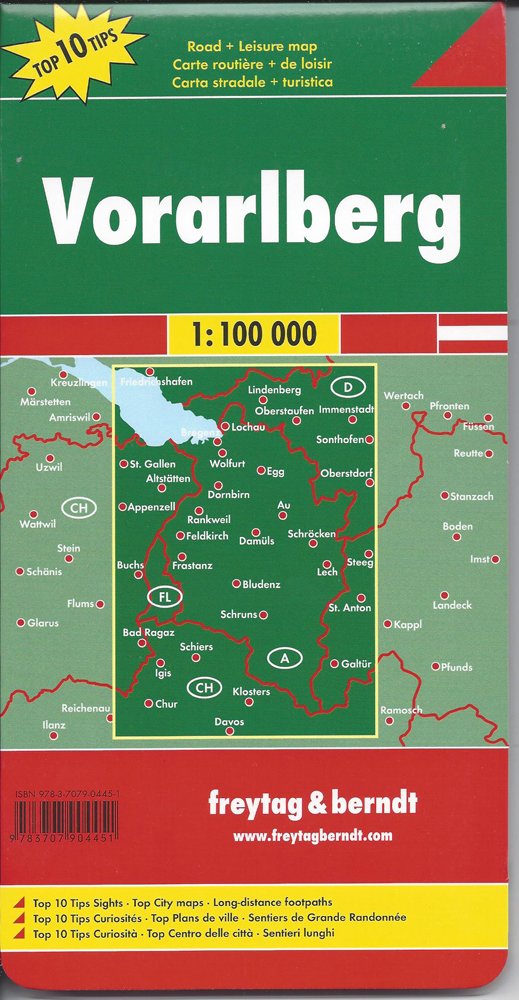 Rad- und Freizeitkarte 100. Vorarlberg 1 : 100 000 Leisure, Home & Garden