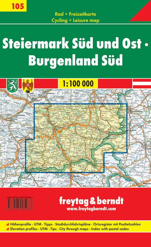 Steiermark Süd und Ost, Burgenland Süd. 1:100 000 Leisure, Home & Garden