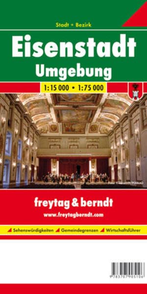 Eisenstadt Umgebung: 1:15000 - 1:75000. Stadt + Bezirk (Small city map) Leisure, Home & Garden