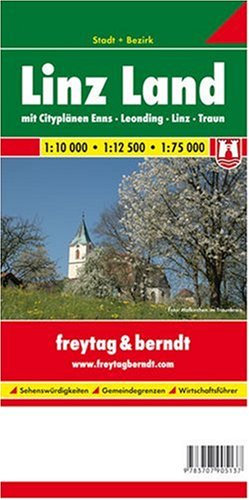 Linz Land mit Cityplänen Enns - Leonding - Linz - Traun. 1:10.000 - 1:12.500 - 1:75.000. Stadt + Bezirk. Leisure, Home & Garden