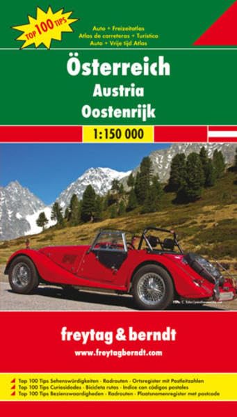 Österreich Freizeitatlas Top 100 Tips. Atlas. 1 : 150 000. (freytag & berndt Autoatlas) Leisure, Home & Garden