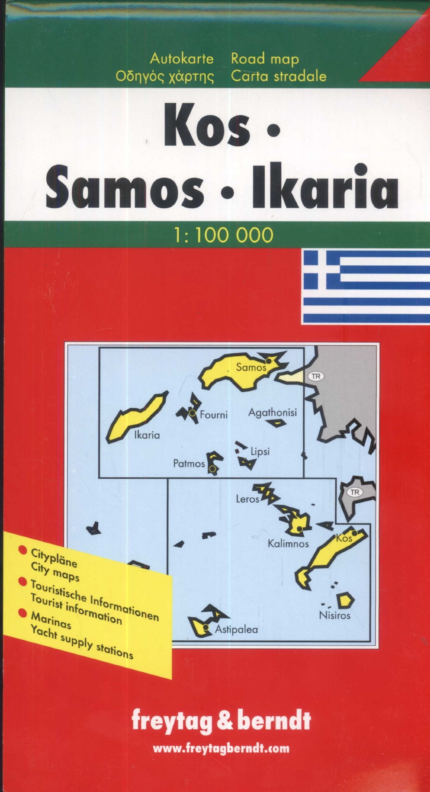 Kos - Samos - Ikaria: 1:100000 (freytag & berndt Auto + Freizeitkarten) Leisure, Home & Garden