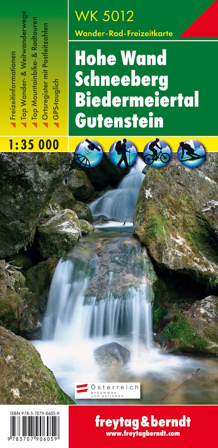 freytag & berndt Wanderkarte WK 5012 Hohe Wand - Schneeberg - Biedermeiertal - Gutenstein 1:35.000 Leisure, Home & Garden
