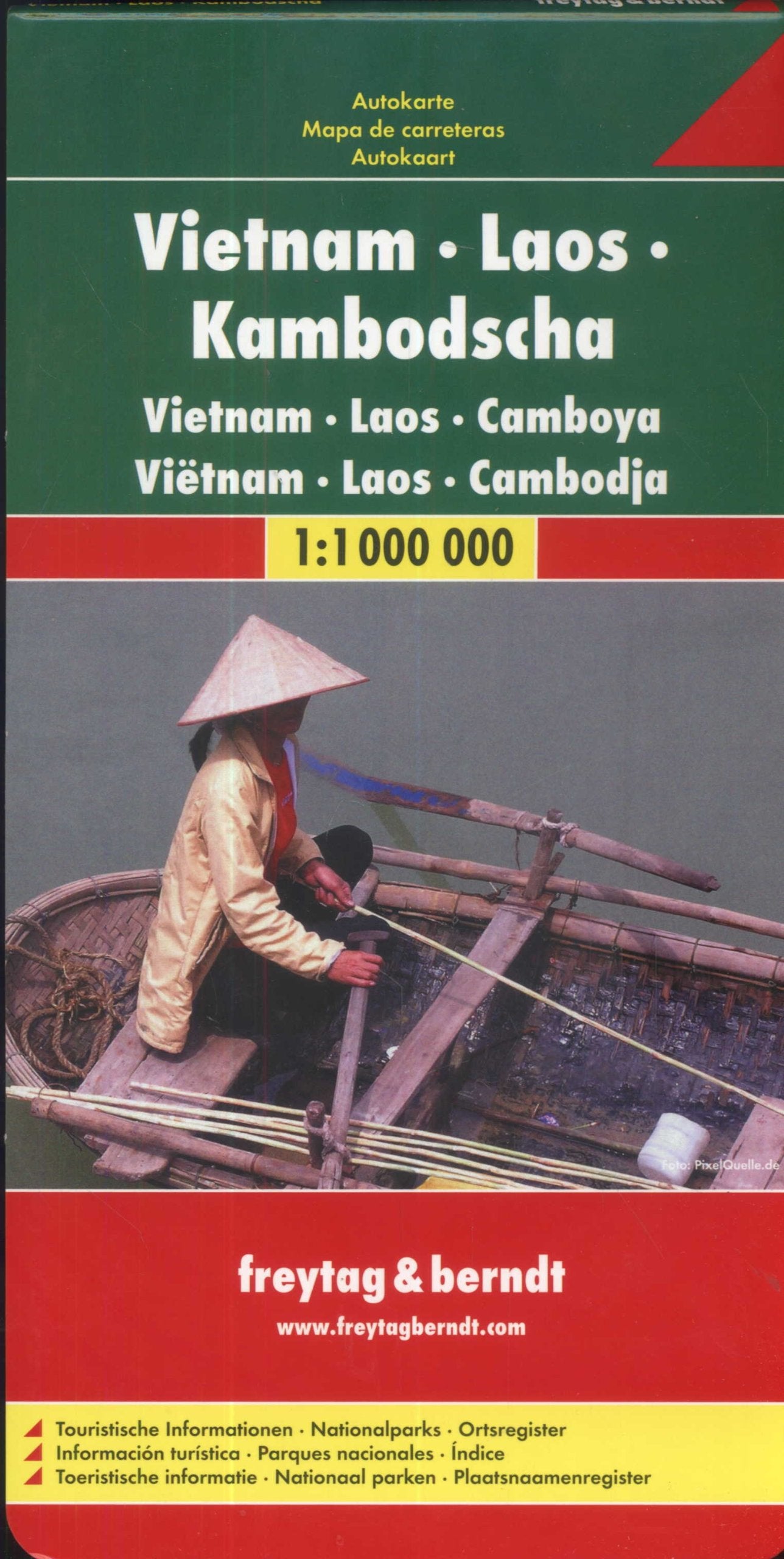 Vietnam. Laos. Kambodscha 1 : 1 000 000. Autokarte. Touristische Informationen. Nationalparks. Ortsregister Leisure, Home & Garden