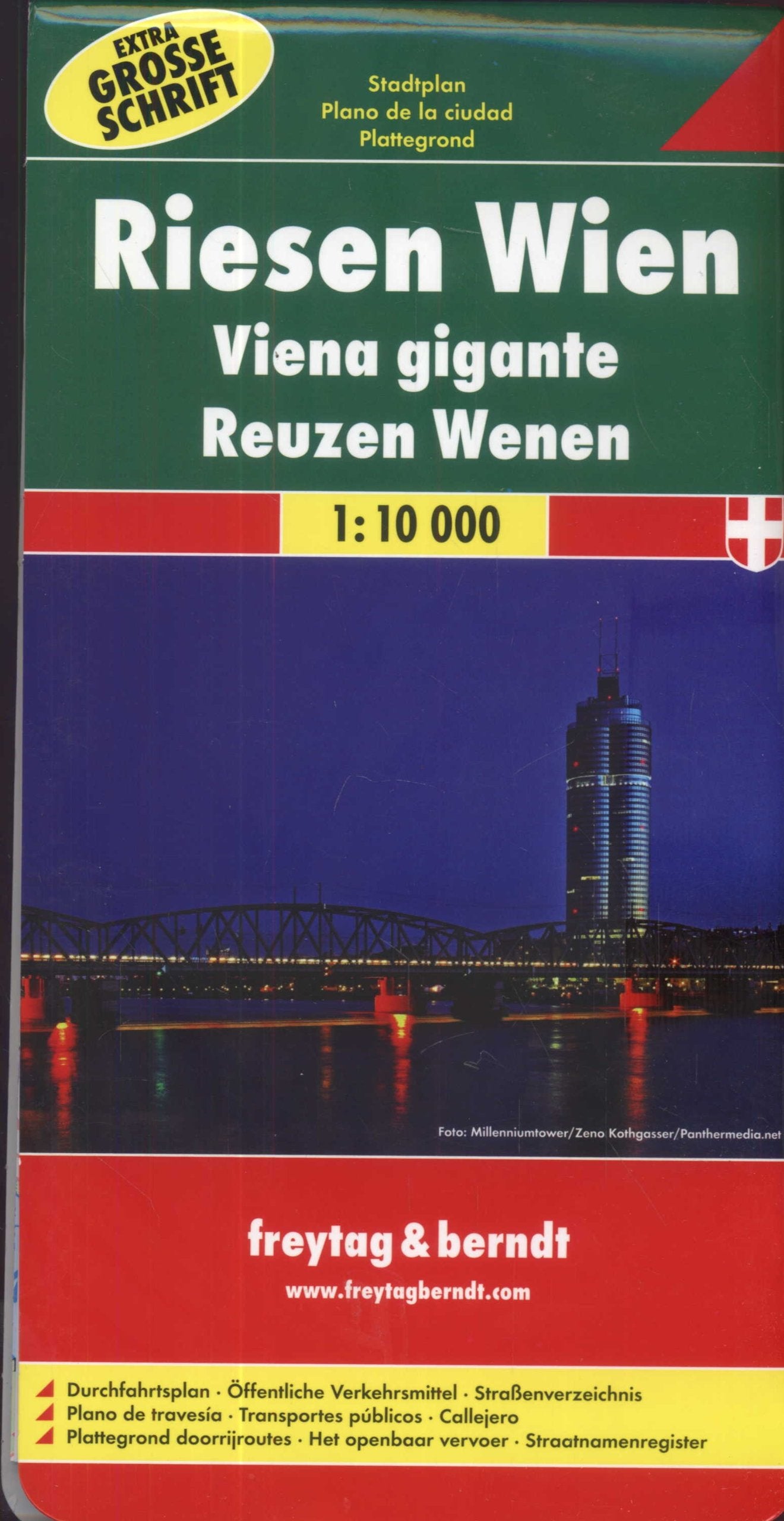 Riesenstadtplan Wien 1 : 10.000, mit extra großer Schrift. Mit öffentlichen Verkehrsmitteln und Straßenverzeichnis (Freytag u. Berndt Stadtpläne/Autokarten) Fiction Books