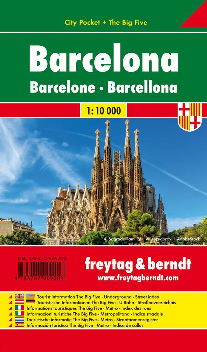 Barcelona, Stadtplan 1:10 000, City Pocket + The Big Five Leisure, Home & Garden