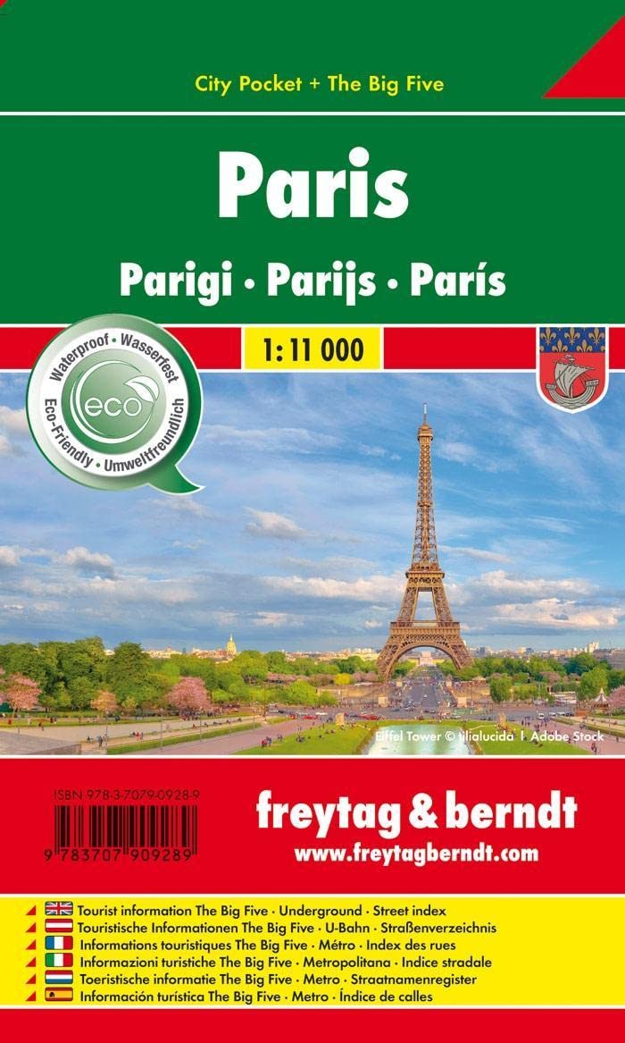 Paris, Stadtplan 1:11.000, freytag & berndt Leisure, Home & Garden