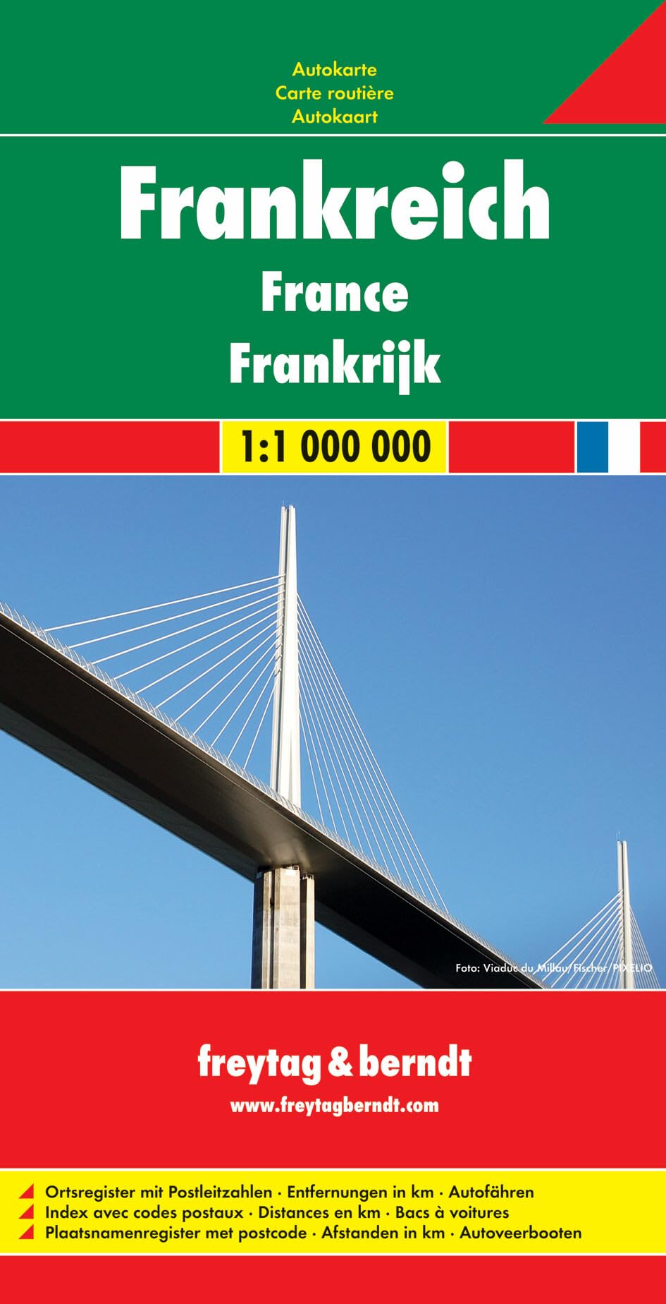 Freytag Berndt Autokarten, Frankreich - Maßstab 1:1.000.000 Leisure, Home & Garden