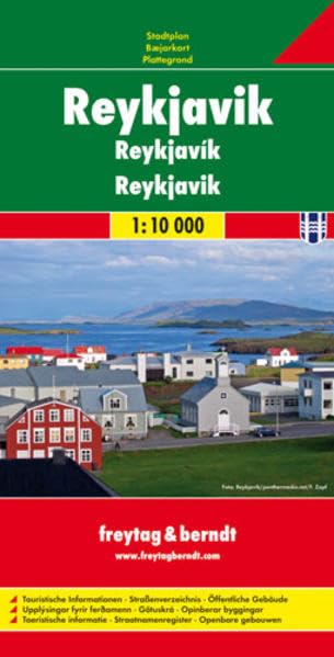 Reykjavik: 1:10000: Touristische Informationen, Straßenverzeichnis, Öffentliche Gebäude (freytag & berndt Stadtpläne) Leisure, Home & Garden
