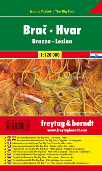 Brac - Hvar, Island Pocket + The Big Five: 1:120000 (freytag & berndt Auto + Freizeitkarten) Leisure, Home & Garden