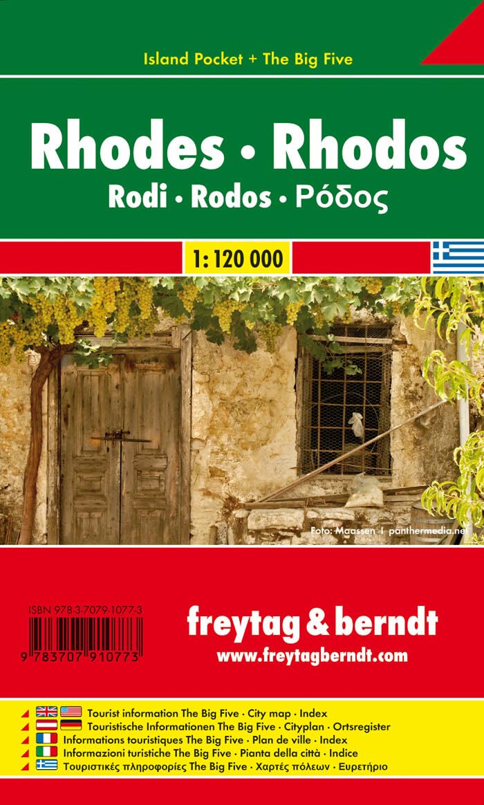 Rhodos, Autokarte 1:120.000, Island Pocket + The Big Five Leisure, Home & Garden