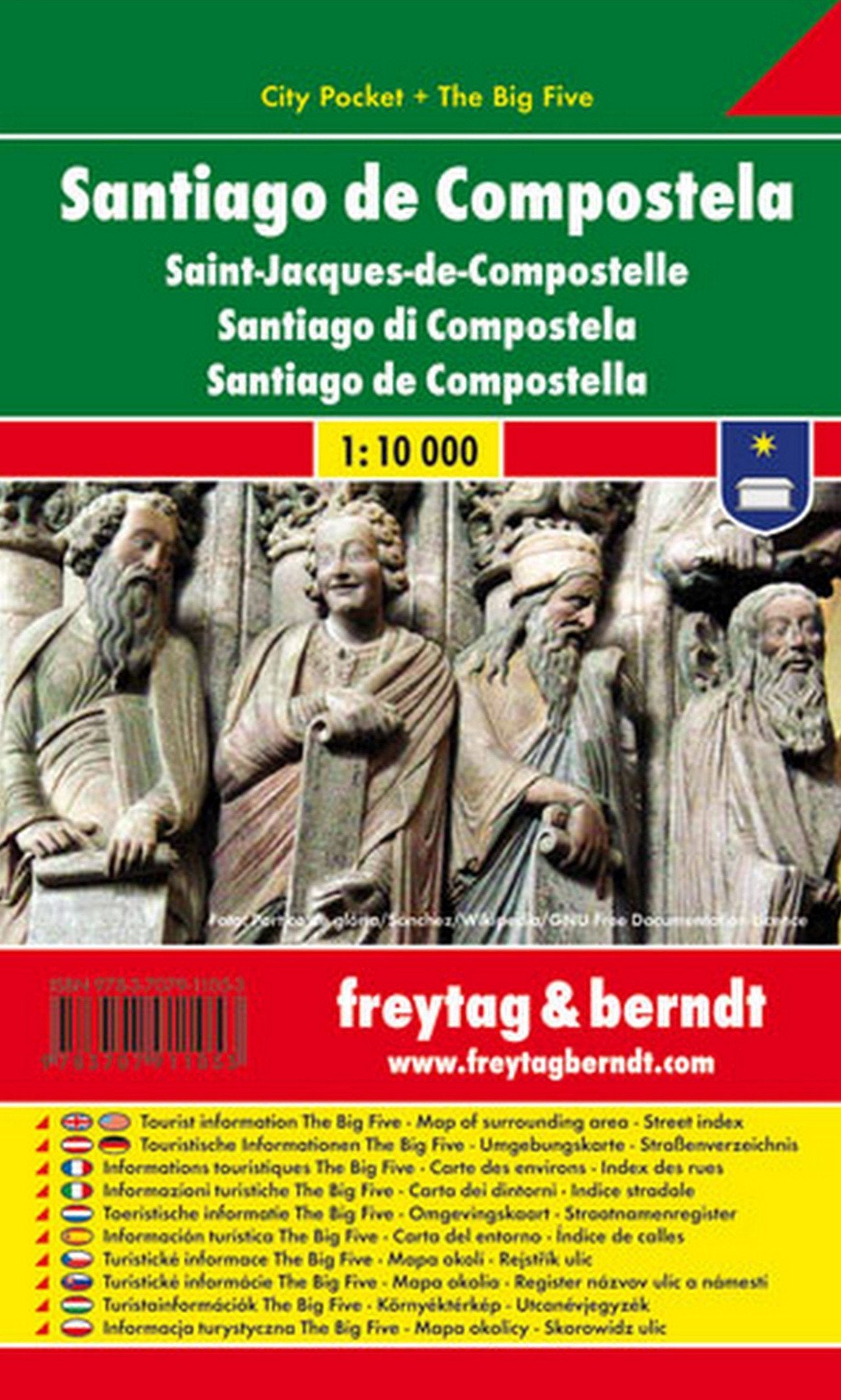 Santiago de Compostela 1:10000. City Pocket + The Big Five Leisure, Home & Garden