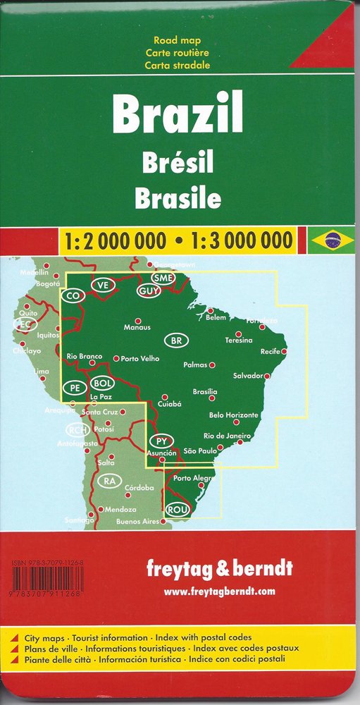 Brasilien, Autokarte 1:2.000.000 - 1:3.000.000 Leisure, Home & Garden