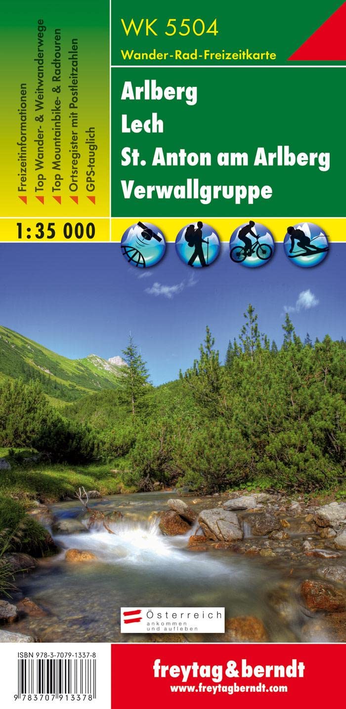 WK 5504 Arlberg - Lech - St. Anton am Arlberg - Verwallgruppe, Wanderkarte 1:35.000 (freytag & berndt Wander-Rad-Freizeitkarten) Leisure, Home & Garden