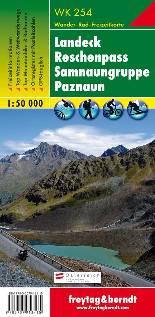 Landeck - Reschenpass - Samnaungruppe - Paznaun. 1 : 50.000 Leisure, Home & Garden
