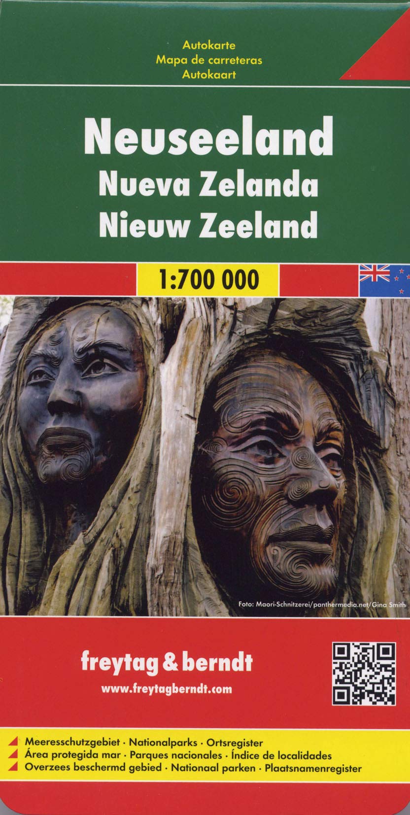 Neuseeland: 1:700.000: Meeresschutzgebiete, Nationalparks, Ortsregister Leisure, Home & Garden
