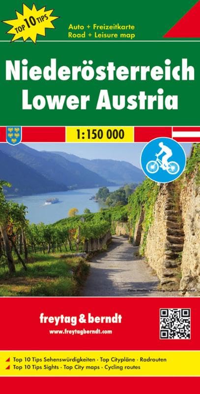 Niederösterreich, Autokarte 1:150.000, Top 10 Tips Leisure, Home & Garden