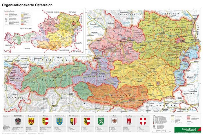 Österreich Organisation - A3, Planokarte 1:1.300.000 Leisure, Home & Garden
