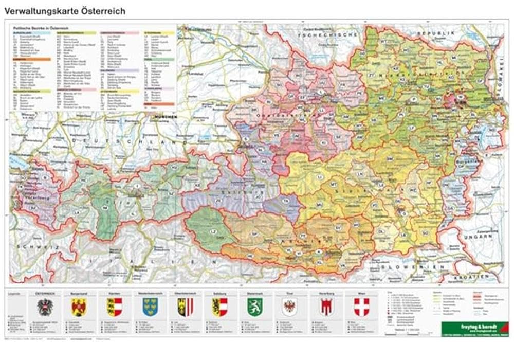 Administration Map A3, Unfolded 1:1.300.000 book