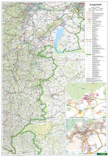 Burgenland, 1:200.000, Poster: plano in Rolle (freytag & berndt Poster + Markiertafeln) Leisure, Home & Garden
