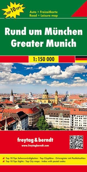 Rund um München, Top 10 Tips, Autokarte 1:150.000 Leisure, Home & Garden