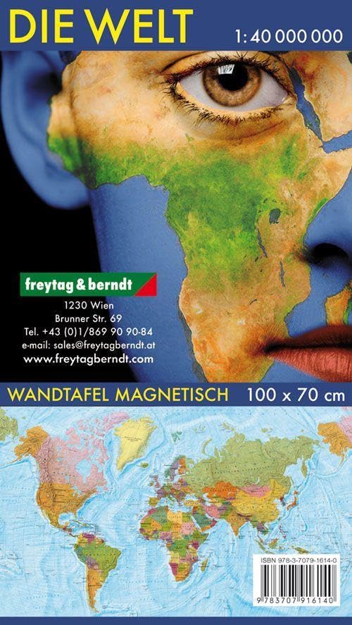 Wandkarte: Die Welt, deutsch, Magnetmarkiertafel 1:40.000.000 (freytag & berndt Poster + Markiertafeln) Leisure, Home & Garden