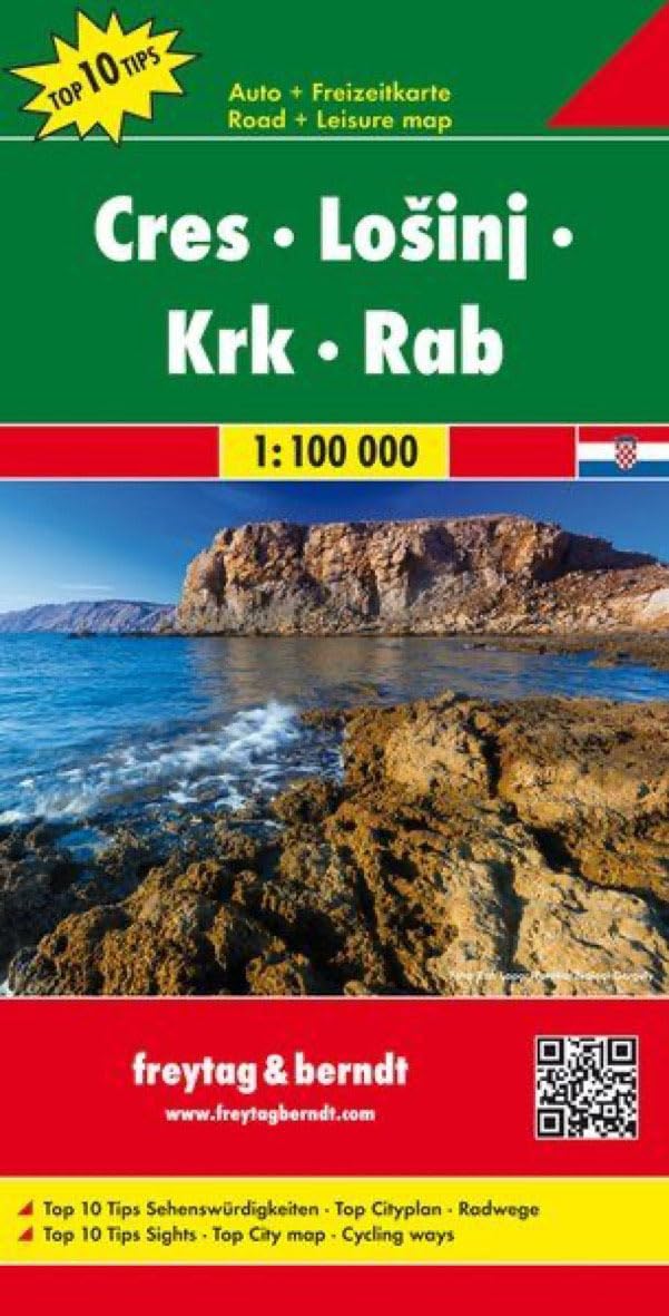 Cres - Lošinj - Krk - Rab, Autokarte 1:100.000, Top 10 Tips (freytag & berndt Auto + Freizeitkarten) Leisure, Home & Garden