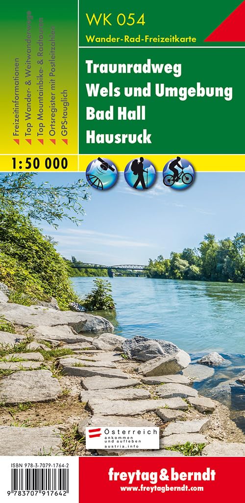 WK 054 Traunradweg - Wels und Umgebung - Bad Hall - Hausruck, Wanderkarte 1:50.000 (freytag & berndt Wander-Rad-Freizeitkarten) Leisure, Home & Garden