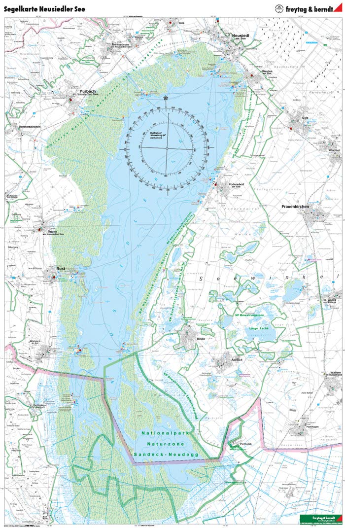 Neusiedler See, Segelkarte 1:50.000, Poster, Plano in Rolle: Mit nautischen Infos (freytag & berndt Wander-Rad-Freizeitkarten) Leisure, Home & Garden