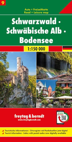 Schwarzwald - Schwäbische Alb - Bodensee, Autokarte 1:150.000, Blatt 9 book