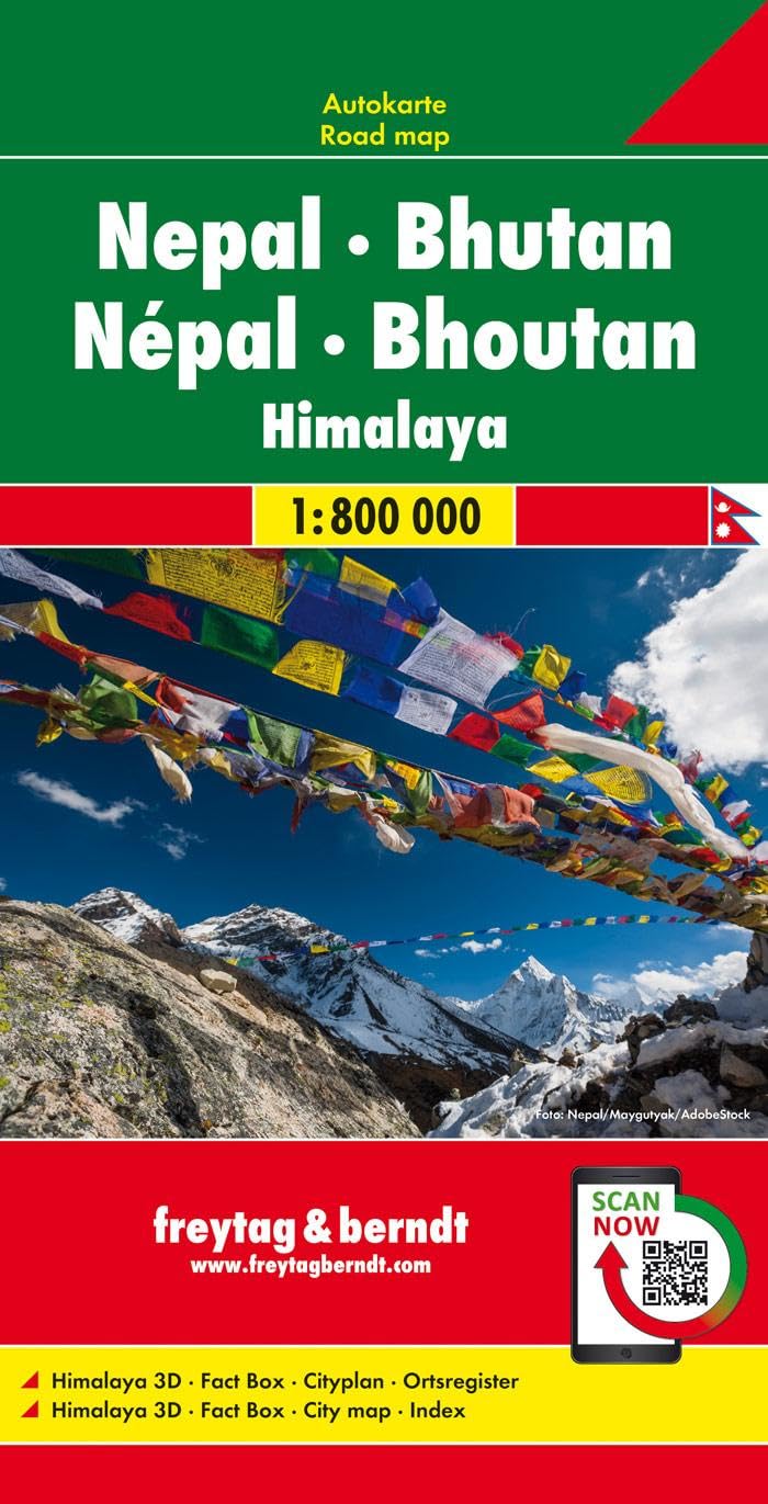 Nepal - Bhutan, Autokarte 1:800.000 (freytag & berndt Auto + Freizeitkarten) Leisure, Home & Garden