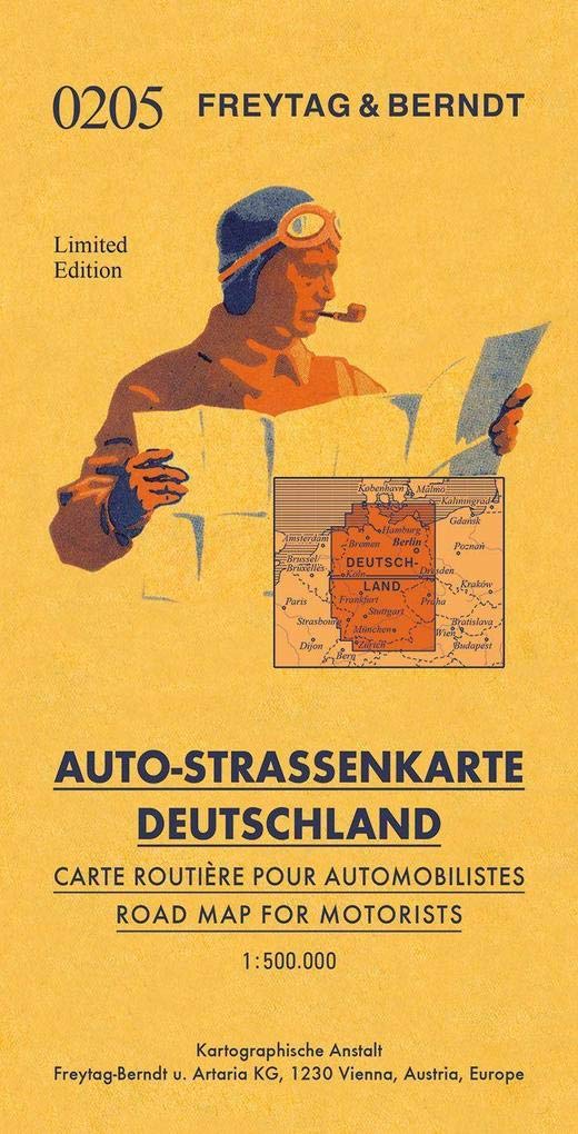 Deutschland, Autokarte mit Retrocover 1:500.000 Leisure, Home & Garden