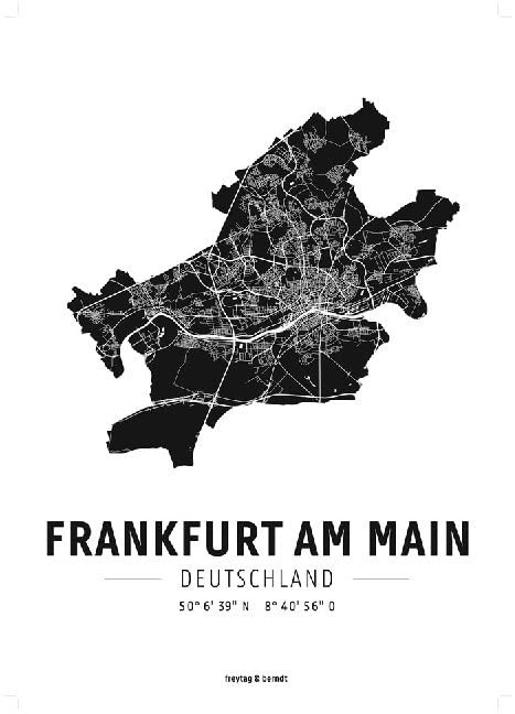 Frankfurt am Main, Designposter, Hochglanz-Fotopapier (freytag & berndt Poster + Markiertafeln) Film, Art & Culture