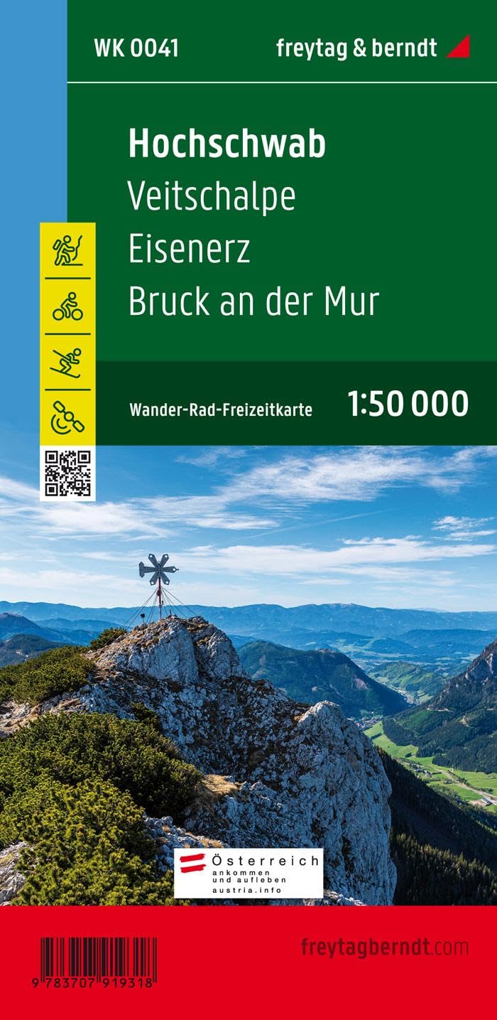 Hochschwab, Wander-, Rad- und Freizeitkarte 1:50.000, freytag & berndt, WK 0041: Veitschalpe - Eisenerz - Bruck an der Mur, mit Infoguide, GPX Tracks, ... (freytag & berndt Wander-Rad-Freizeitkarten) Leisure, Home & Garden