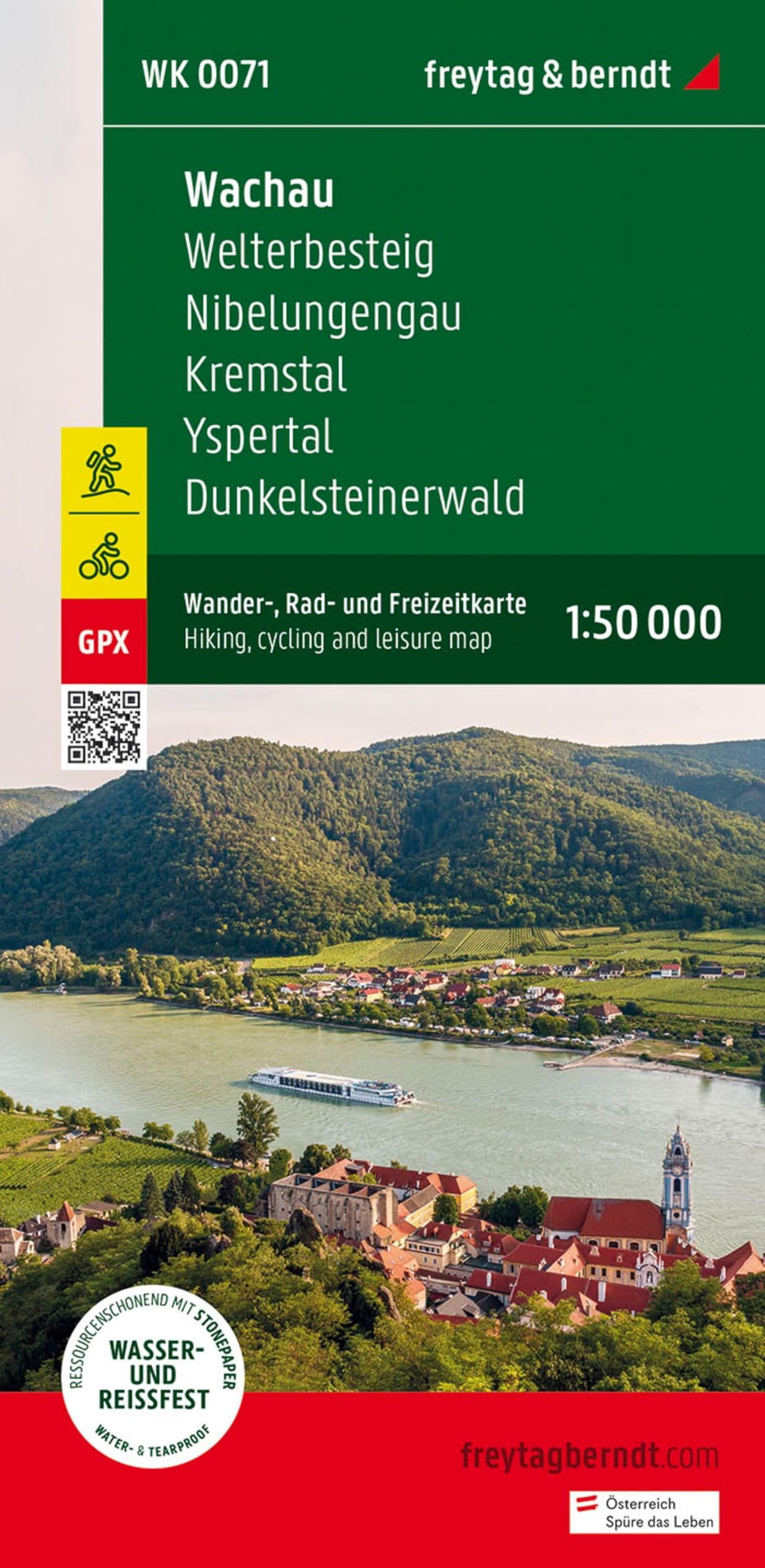 Wachau, Wander-, Rad- und Freizeitkarte 1:50.000, freytag & berndt, WK 0071: Welterbesteig - Nibelungengau - Kremstal - Yspertal - Dunkelsteinerwald, ... (freytag & berndt Wander-Rad-Freizeitkarten) Leisure, Home & Garden